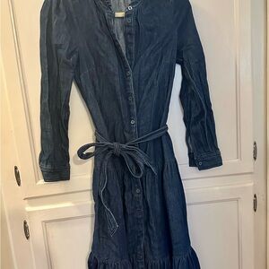 Boden Blue Denim Midi Shirt Dress